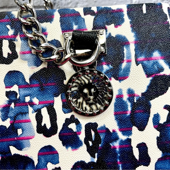 Anne Klein Handbag Colorful with Silver Chain Hardware - Picture 2 of 12